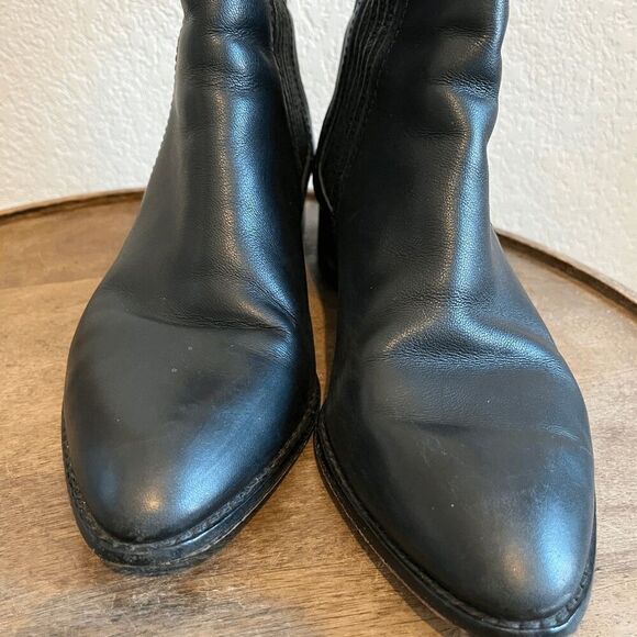 Alexander Wang Anouck Leather Rose Gold Black Chelsea Boots Womens 37 US 7 - Picture 8 of 12